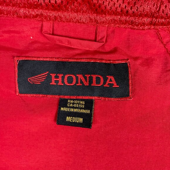 Honda Red Riders Club Anorak Windbreaker Jacket Men's Medium EZEM  System Hooded - Picture 8 of 16